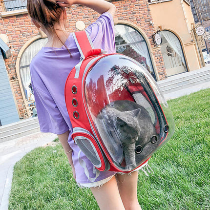 Cat Pet Backpack Bubble Rucksack, Outdoor Waterproof Clear Pet Capsule Bag, Ventilate Space Capsule Pet Backpack