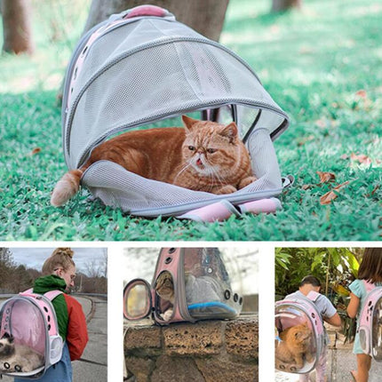 Large Cat Backpack Carrier, Front & Back Extension Clear Pet  Backpack Carrier for Fat Cat Small Dog up to 8kg