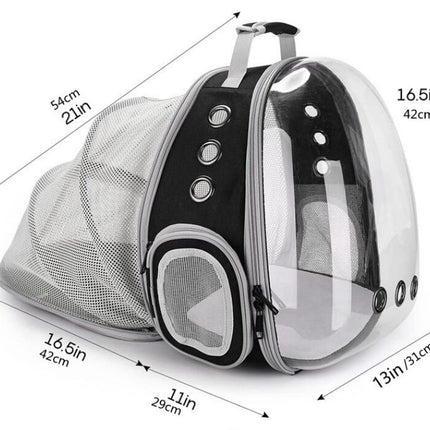 Large Cat Backpack Carrier, Front & Back Extension Clear Pet  Backpack Carrier for Fat Cat Small Dog up to 8kg