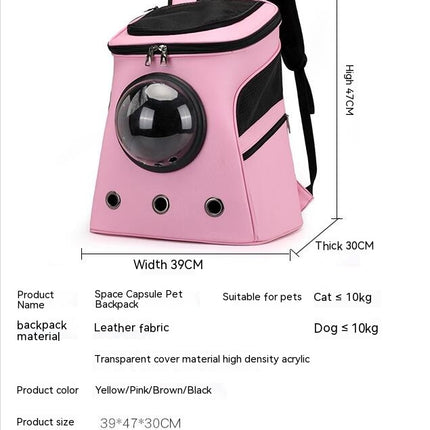 Large Pet Carrier Backpack, Bubble Backpack Carrier for Fat Cats and Puppies,Airline-Approved