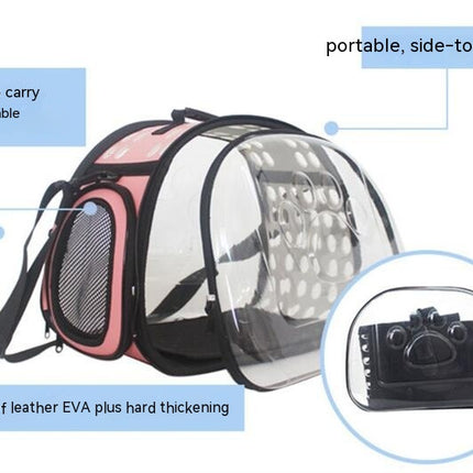 Pet Carrier Clear Detachable Ventilated Comfortable Portable Tote Handbag Cats Travel Carrier for Small Dogs Kitten