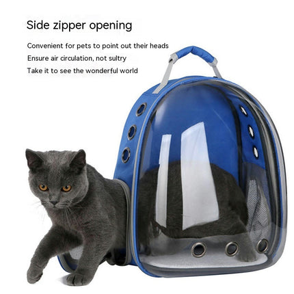 Pet Travel Carrier Backpack, Cat Dog Dome Space Capsule Bubble Backpack, Portable Breathable Knapsack for Hiking Traveling