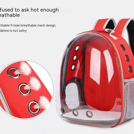 Pet Travel Carrier Backpack, Cat Dog Dome Space Capsule Bubble Backpack, Portable Breathable Knapsack for Hiking Traveling