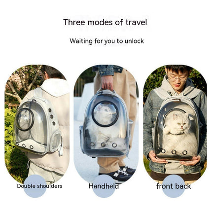 Cat Carrier, Pet Backpack Bubble Backpack, Outdoor Waterproof Transparent Capsule Pet Backpack