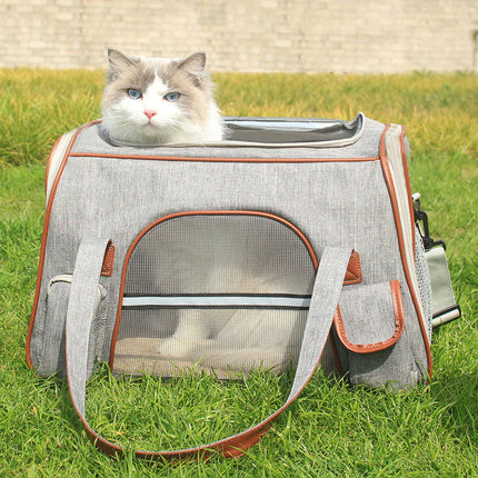 Pet Carrier Bag for Dog Cat,Portable Pet Bag Folding Fabric Pet Travel Carrier Pet Cage for Small Dog