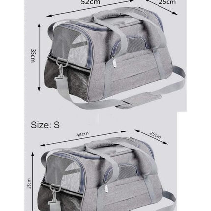 Soft-Sided Carriers for Small Medium Cats and Dogs Air-Plane Travel On-Board Under Seat Carrying Bag with Fleece Bolster