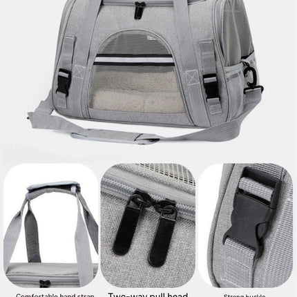 Soft-Sided Carriers for Small Medium Cats and Dogs Air-Plane Travel On-Board Under Seat Carrying Bag with Fleece Bolster