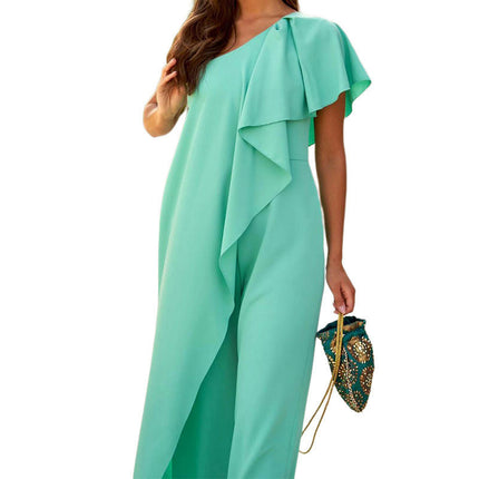 Women's Casual Sleeveless Off Shoulder Wide Leg Long Pant Jumpsuits