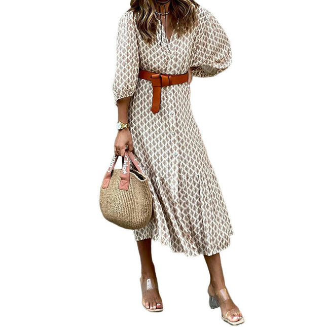 Women's Short Sleeve Button Down Shirt Dress Casual Loose Tie Waist Midi Dresses