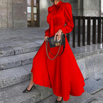 Women's Summer Boho Maxi Dress Long Sleeve Ruffle Flowy Long Dresses