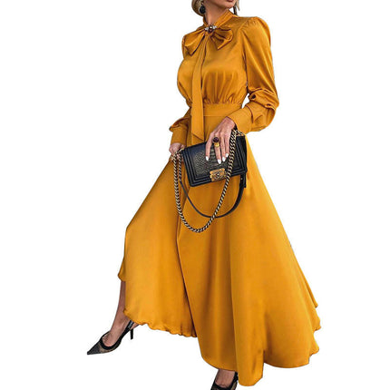 Women's Summer Boho Maxi Dress Long Sleeve Ruffle Flowy Long Dresses