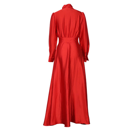 Women's Summer Boho Maxi Dress Long Sleeve Ruffle Flowy Long Dresses