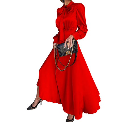 Women's Summer Boho Maxi Dress Long Sleeve Ruffle Flowy Long Dresses