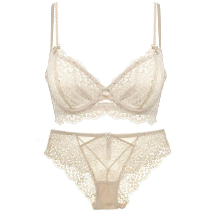 Women's Sexy Lingerie Floral Lace Sheer See Through Underwear Bra Panty Set