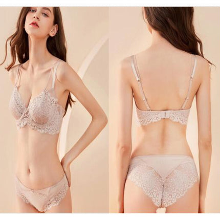 Women's Sexy Lingerie Floral Lace Sheer See Through Underwear Bra Panty Set