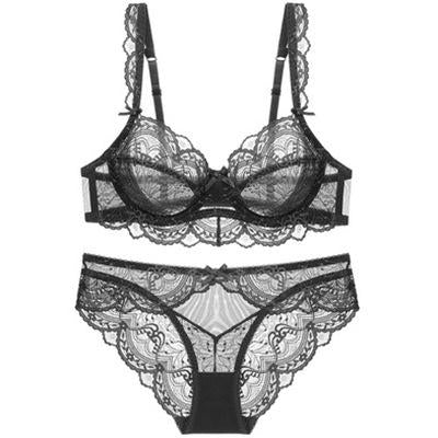 Women's Lingerie Sets Two Piece Sexy Lingerie Floral Lace Bra and Panty Sets for Women