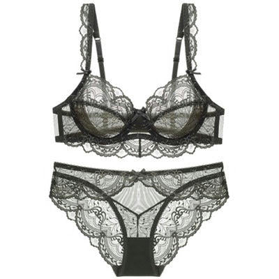 Women's Lingerie Sets Two Piece Sexy Lingerie Floral Lace Bra and Panty Sets for Women