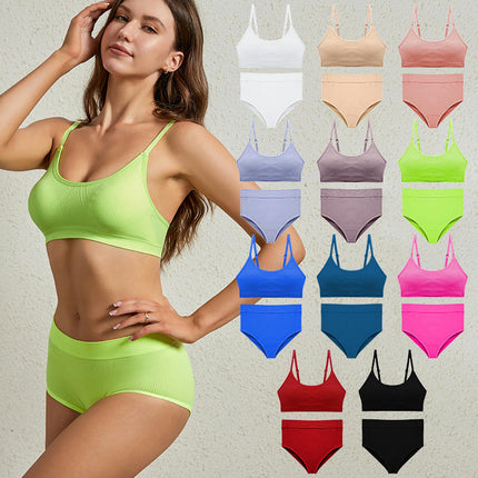 Women's Sexy Underwear Bra Set High Waist Underwear Bra and Briefs Set