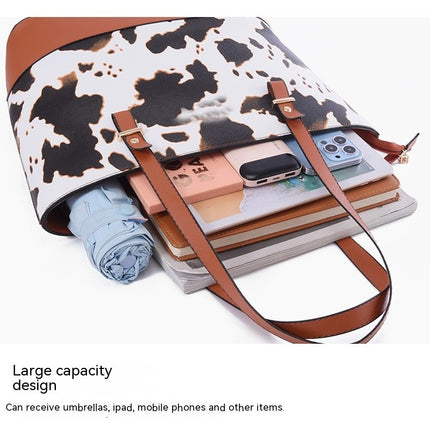 Handbag for Women 4 Pcs Tote Purse Handbags PU Leather Satchel Bag Large Capacity Shoulder Bag