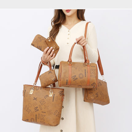 Bag,PU Handbag Set 6 Pcs Bags for Women Handbags Purses Ladies Shoulder Bag Crossbody Bags