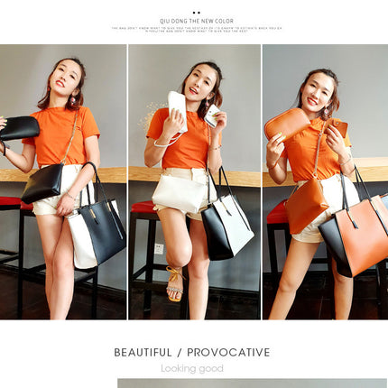 Soft Leather Purses Satchel Handbags for Women Shoulder Tote Bags Messenger Bag 3 Pcs