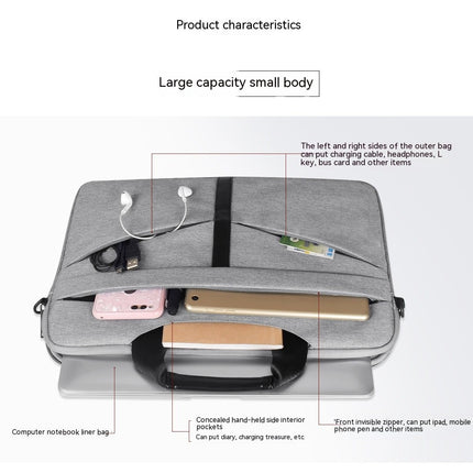 Laptop Bag case 15.6 Inch for Men Women, Waterproof Computer Sleeve Slim Briefcase for Work Travel