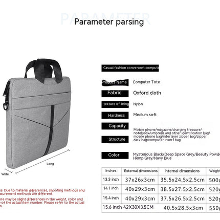 Laptop Bag case 15.6 Inch for Men Women, Waterproof Computer Sleeve Slim Briefcase for Work Travel