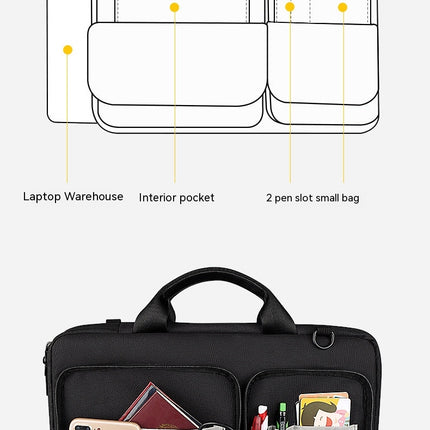 Laptop Bag Briefcase Sleeve Bag Shockproof Carrying Bag Waterproof Shoulder Bag for 15" Notebook