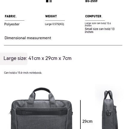 Computer Handbag, Thin And Light Notebook 15.6 inch Laptop Carrying Bag briefcase for Men And Women