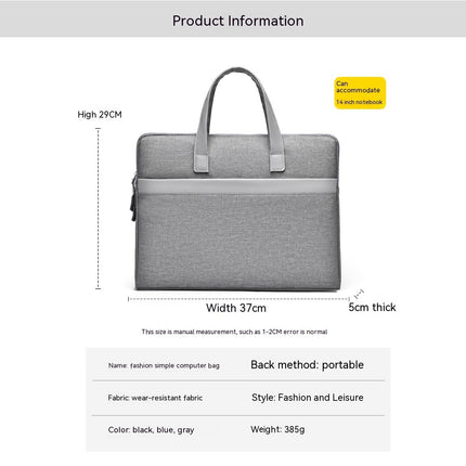 Laptop Sleeve 14 Inch Laptop Case with Handle Waterproof Business Computer case for Men Women