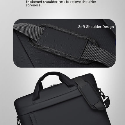 Laptop case 14 Inch for Men Women, Waterproof Computer Sleeve Slim Briefcase with Shoulder Strap