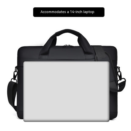 Laptop case 14 Inch for Men Women, Waterproof Computer Sleeve Slim Briefcase with Shoulder Strap