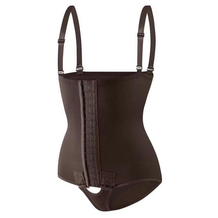 Women's Removable Straps Seamless Shapewear Bodysuit Bustier Sling Tummy Lift Hip Corset