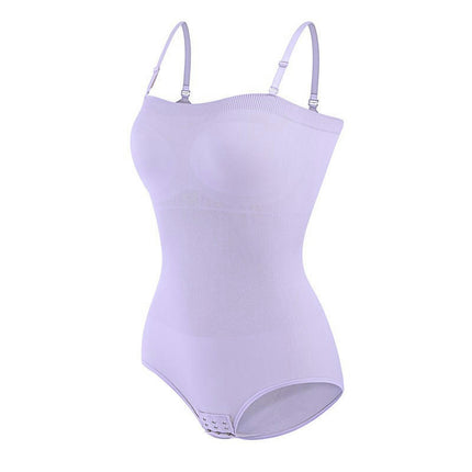 Women's Removable Straps Seamless Shapewear Bodysuit Bustier Sling Tummy Lift Hip Corset