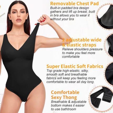 Non-marking One-piece Suit-with Bra To Tighten The Abdomen and Lift The Buttocks Shapewear