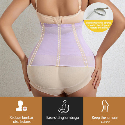 Waist Trainer for Women Corset Cincher Body Shaper Girdle Trimmer with Steel Bones Extender