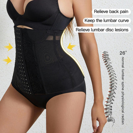 Waist Trainer for Women Corset Cincher Body Shaper Girdle Trimmer with Steel Bones Extender