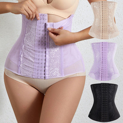 Waist Trainer for Women Corset Cincher Body Shaper Girdle Trimmer with Steel Bones Extender