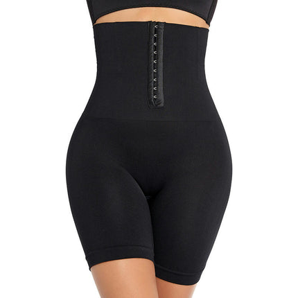 Women's Hip Lifting Body Shaping Shorts High Waisted Buckle Adjustable Seamless Flat Waistband Pants