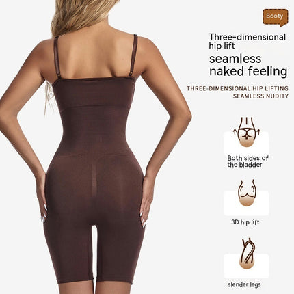 Women's Bodysuit Mid Thigh Shaper Tummy Control Bodysuit Seamless Shapewear