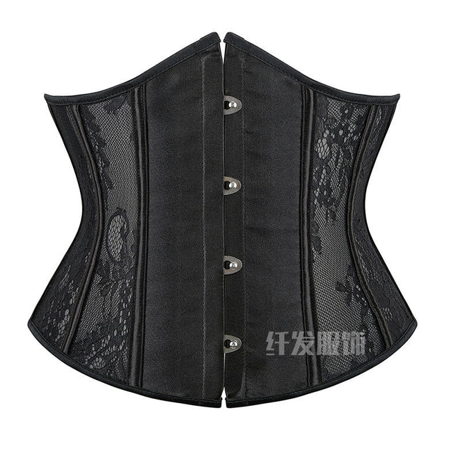 Women's 14 Steel Boned Corset Short Torso Heavy Duty Waist Trainer Corset