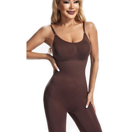 Women's Bodysuit Mid Thigh Shaper Tummy Control Bodysuit Seamless Shapewear