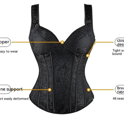 Corset Top for Women Christmas Cosplay Costume Elf Corsets Bustier Back Strap Shapewear