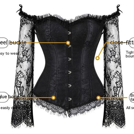 Women's Gothic Shoulder Straps Tank Overbust Corset Halter Bustiers Top