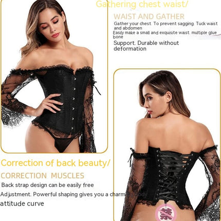 Women's Gothic Shoulder Straps Tank Overbust Corset Halter Bustiers Top