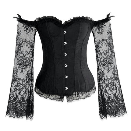 Women's Gothic Shoulder Straps Tank Overbust Corset Halter Bustiers Top