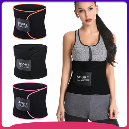 Women's Waist Trainer - Fitness Sweaty Waist Protector - Postpartum Rubber Belly Band