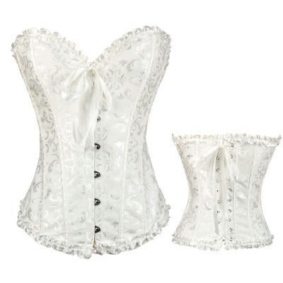 Womens Waist Cincher Bustier Corset Shapewear Lingerie Sexy Tummy Gathering Corset Tight Top