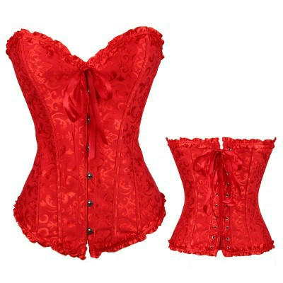 Womens Waist Cincher Bustier Corset Shapewear Lingerie Sexy Tummy Gathering Corset Tight Top