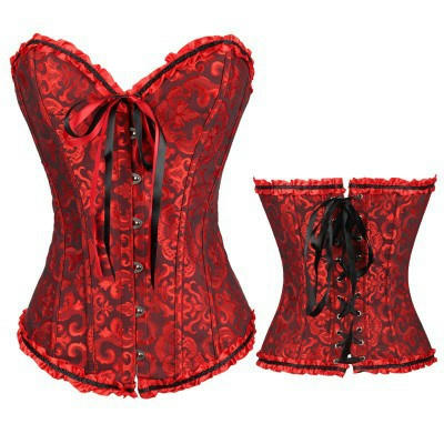 Womens Waist Cincher Bustier Corset Shapewear Lingerie Sexy Tummy Gathering Corset Tight Top